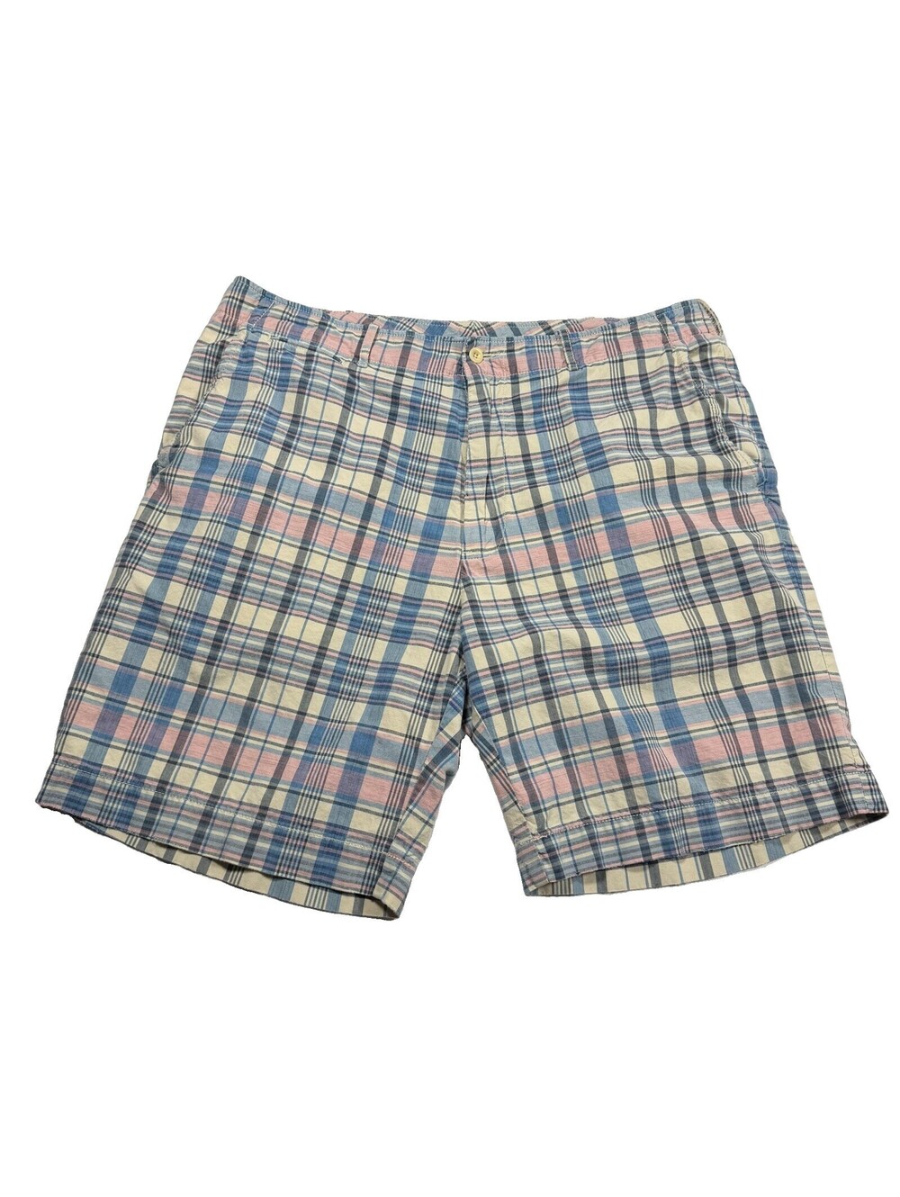 Polo Ralph Lauren Men's Casual Preppy Shorts Flat Front Plaid Size 38